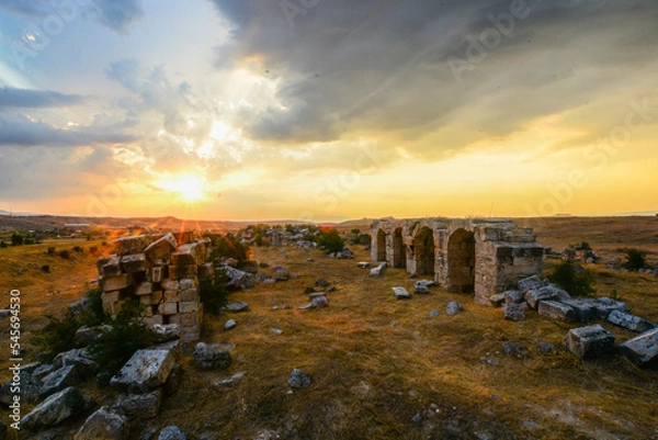 Obraz sunset in the ancient city