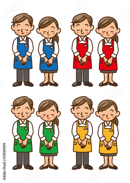 Obraz ウェイター スタッフ 販売員 店員