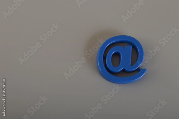 Fototapeta Email address symbol isolated a grey background. Email marketing and communication concept.