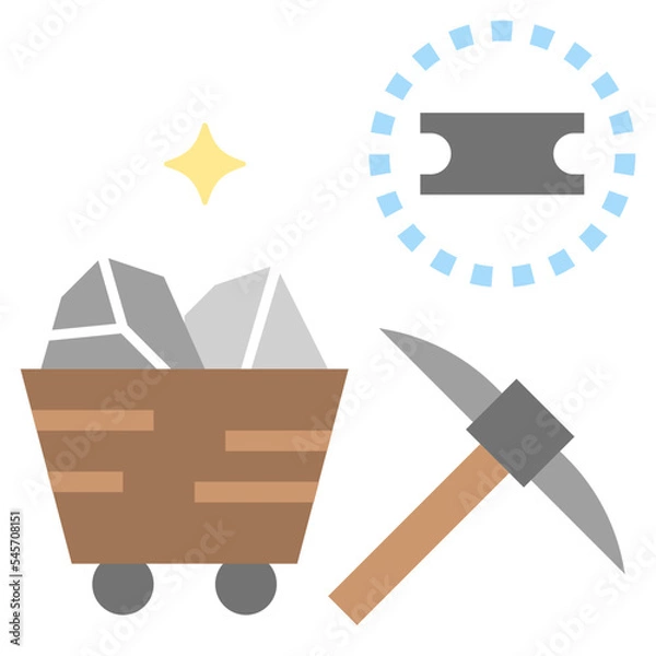 Obraz iron flat style icon