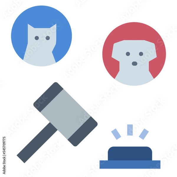 Obraz pet flat style icon