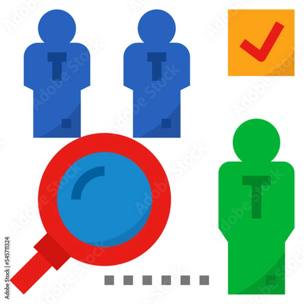 Obraz screening flat style icon