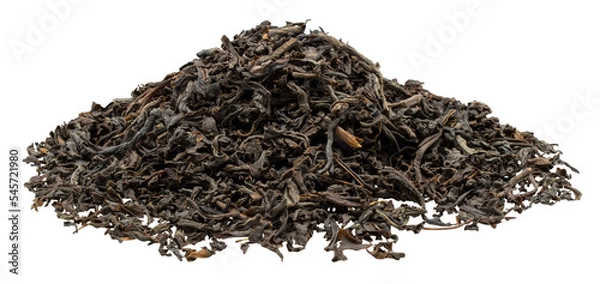 Obraz Black tea leaves pile. Dried leaf