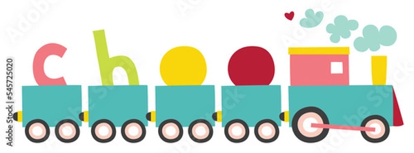 Fototapeta vector choo choo train