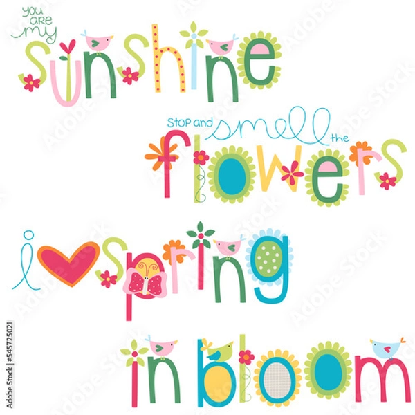 Fototapeta Spring Words