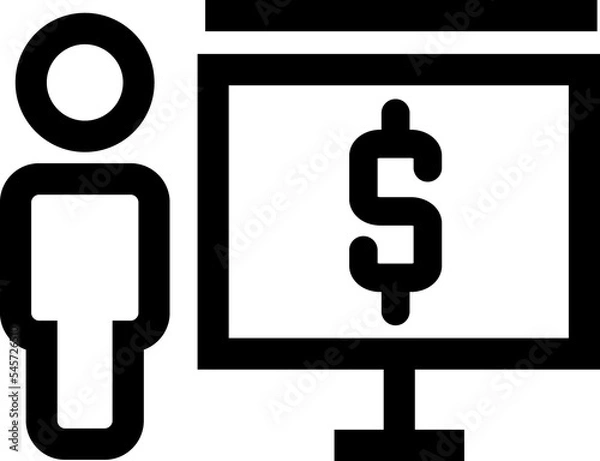 Fototapeta Investment linear icon