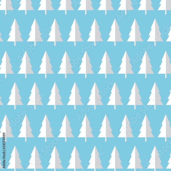 Fototapeta Christmas tree pattern on pink background.