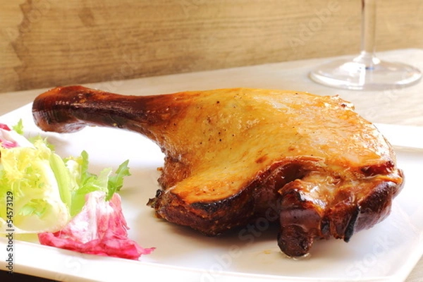 Obraz Confit de canard et salade