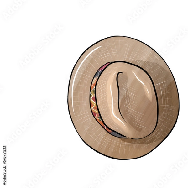 Obraz wooden sign on white background