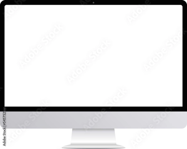 Fototapeta Computer screen mockup. PC monitor template.