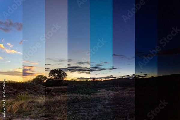 Obraz anoitecendo em degradê
