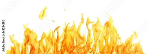 Obraz orange long stripe of fire on white