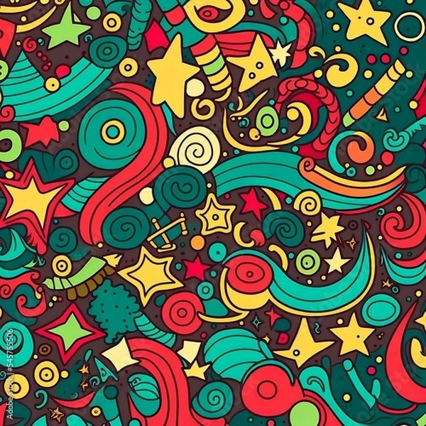 Fototapeta abstract retro christmas pattern