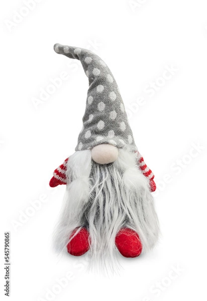 Obraz Christmas gnome on transparent background. Png file.