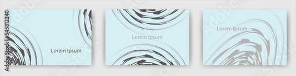 Obraz Postcard/はがきテンプレート/グラデーションラインアート/DM/ポストカード/名刺デザインの　テンプレートセット