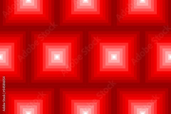 Obraz The seamless red color dimensional square geometry for the background