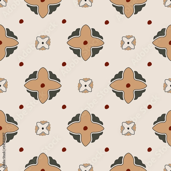 Fototapeta Seamless pattern. Ornament. Boho style. 