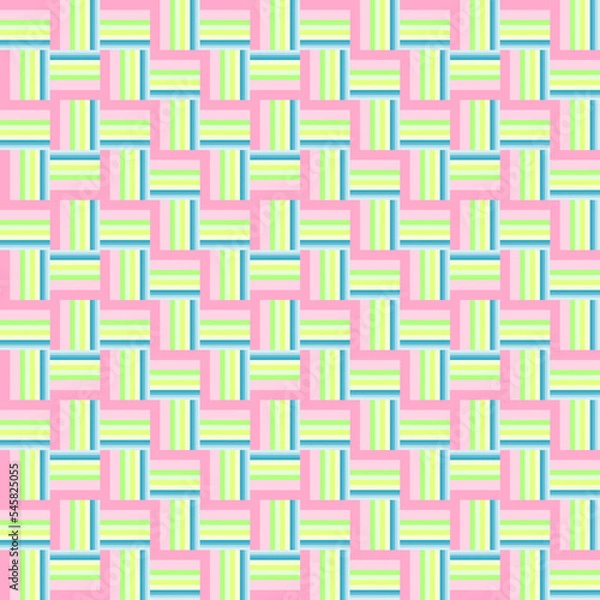 Fototapeta The seamless pastel color dimensional square geometry for the background