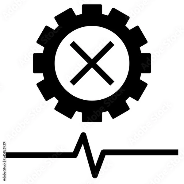 Obraz stop glyph style icon