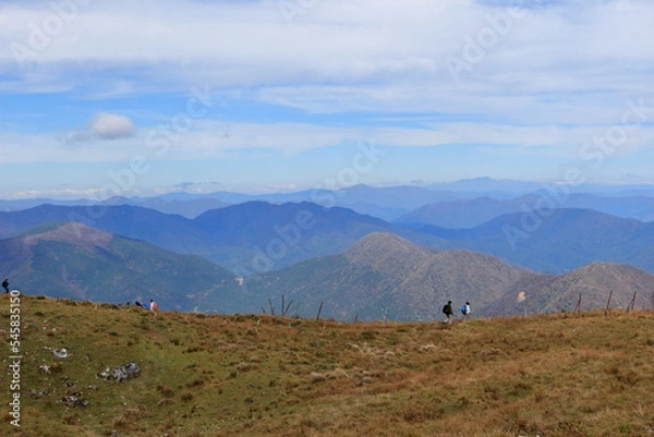 Obraz 秋の伊吹山から見る北陸、岐阜の山並み