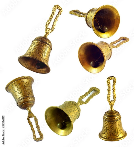 Obraz Bronze bell isolated on white
