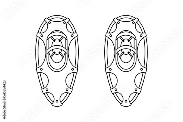 Fototapeta Snowshoes in the style of line art