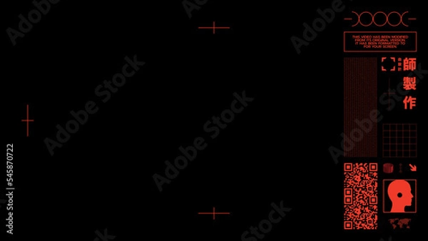 Fototapeta Cinematic effect asset screen, boutique overlay tape interface volumes