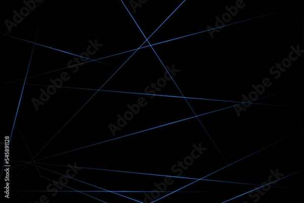 Fototapeta Abstract black with blue lines, triangles background modern design. Vector illustration EPS 10.