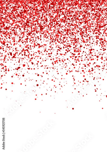 Fototapeta Sparkling scattered red glitter holiday