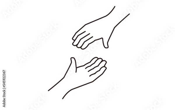 Obraz 差し伸べる手（協力・援助・救出）