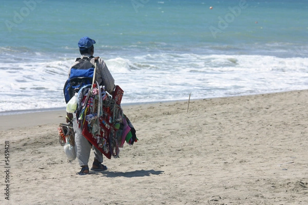 Obraz Sprzedawca na plaży