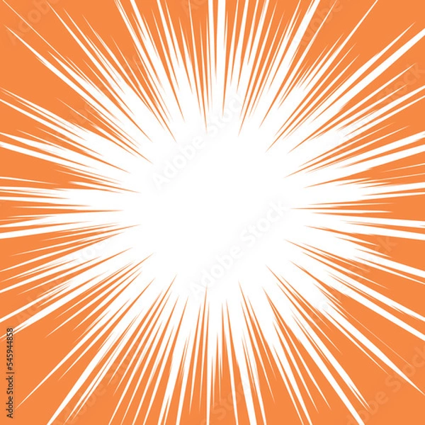 Fototapeta 漫画風の集中線のイラスト素材