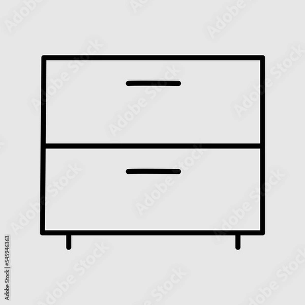 Obraz cupboard line icon illustration vector, cupboard line icon illustration design