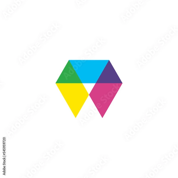 Obraz Abstract geometric logo design inspiration vector template