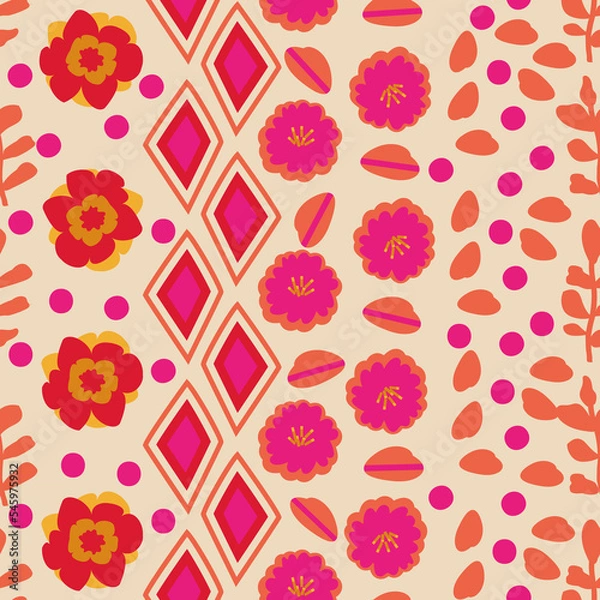 Obraz Seamless repeat pattern print background