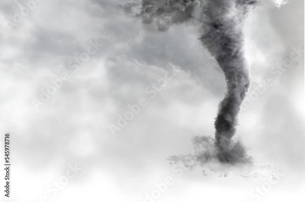 Fototapeta Tornado illustration isolated on black background.