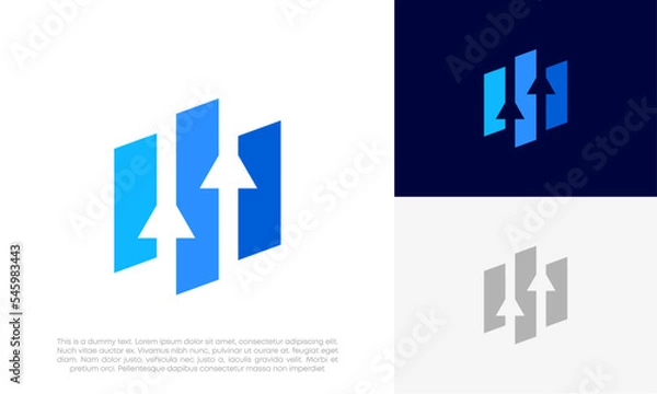 Obraz financial growth logo design vector