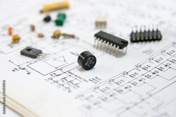 Obraz electronic circuit diagram
