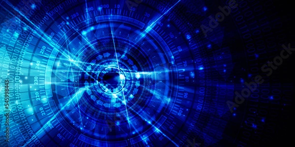 Obraz 2d illustration Abstract futuristic electronic circuit technology background