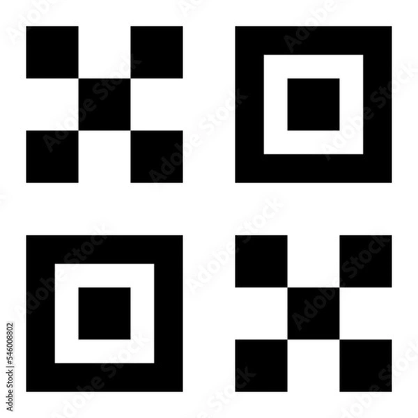Obraz QR code black icon