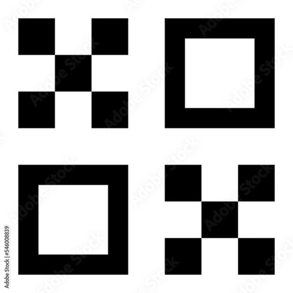 Obraz QR code black icon