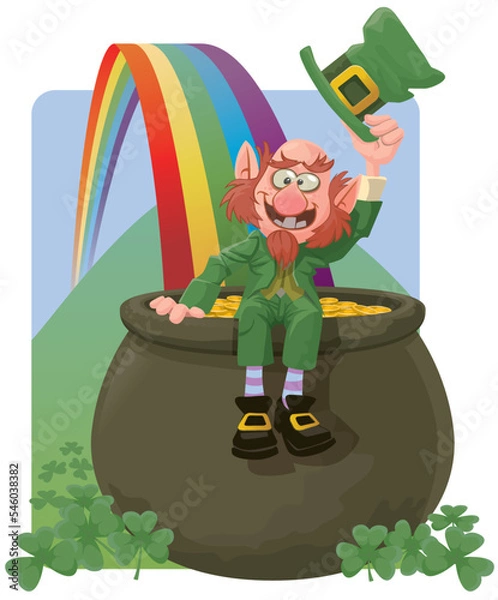 Obraz leprechaun greeting