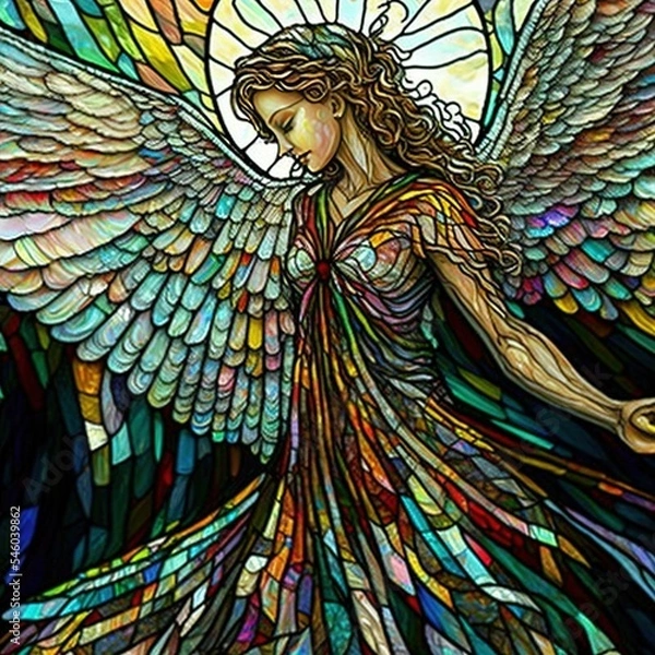 Obraz stained glass angel
