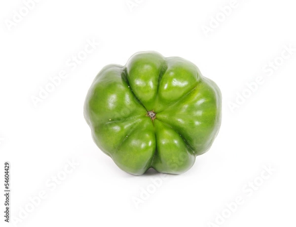 Fototapeta sweet green pepper isolated on white background