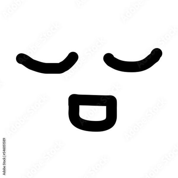 Obraz Black emoji icon