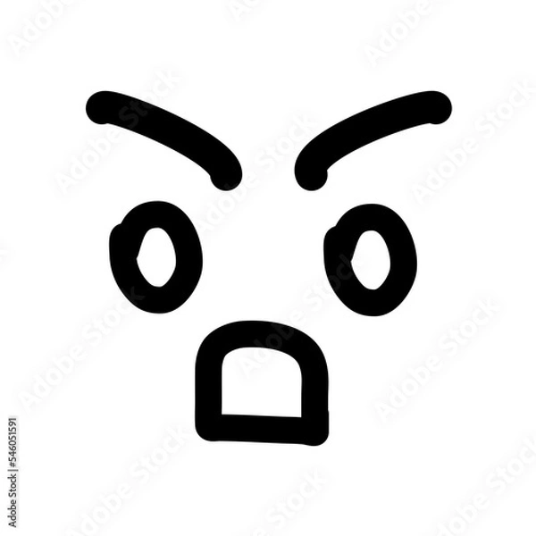 Obraz Black emoji icon