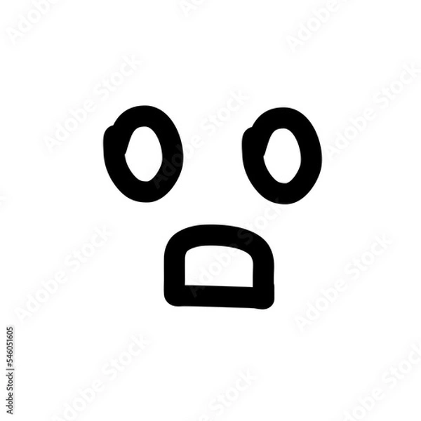 Obraz Black emoji icon