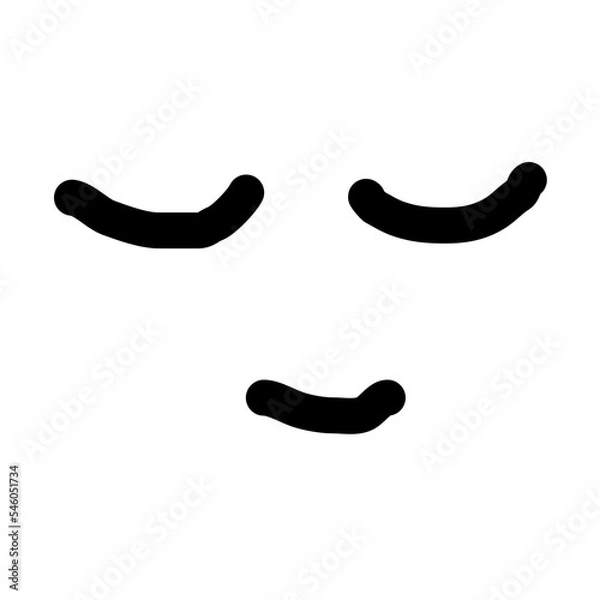 Obraz Black emoji icon