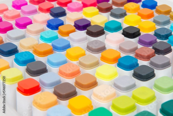 Fototapeta Marker pen for sketching art isolated on the white background