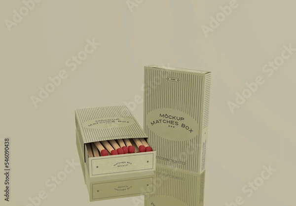 Fototapeta 3d Two Matchboxes Mockup